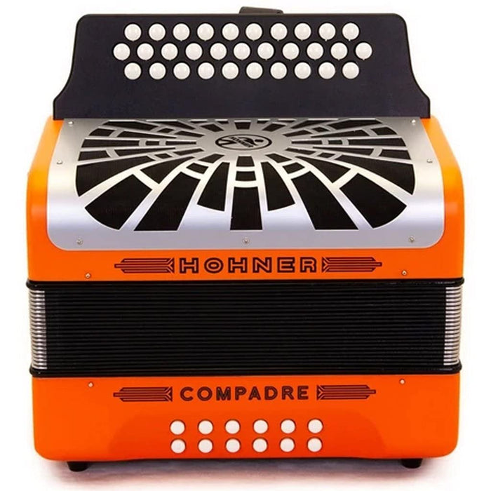 Hohner Compadre Diatonic Accordion - Keys of GCF - Orange (COGO-N)