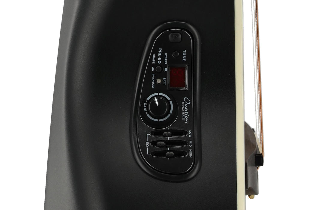 Ovation Electric Acoustic Guitar Pro Series Custom Balladeer - Solid AAA Grade Sitka Spruce Top - Deep Contour Lyrachord Body - Includes 20 mm Soft Case - Honey Burst - 2762BL-HB-G