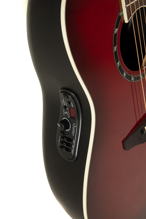 Ovation Electric Acoustic Guitar Pro Series Standard Balladeer 2771AX - Solid A-Grade Sitka Spruce Top - Deep Contour Lyrachord Body - Strings Adamas Nuova Coated - Cherry Burst - 2771AX-CCB-G