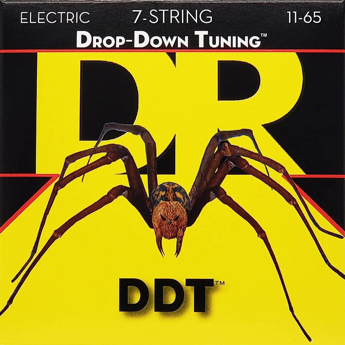 DR Handmade Strings DR DDT : Drop Down Tuning 7 St Ex Heavy Electric Guitar Strings (DDT7-11)