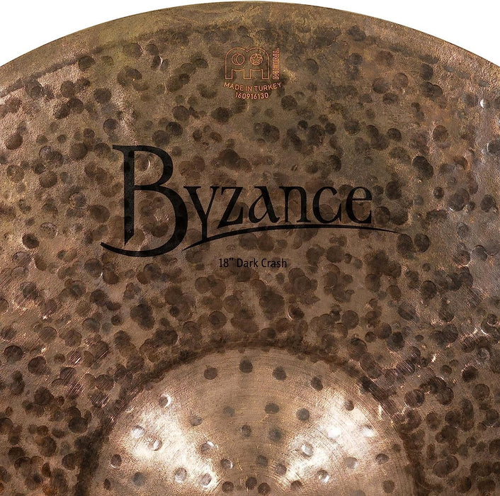 Meinl Cymbals Byzance 18" Dual Crash — MADE IN TURKEY — Hand Hammered B20 Bronze, 2-YEAR WARRANTY, inch (B18DUC)