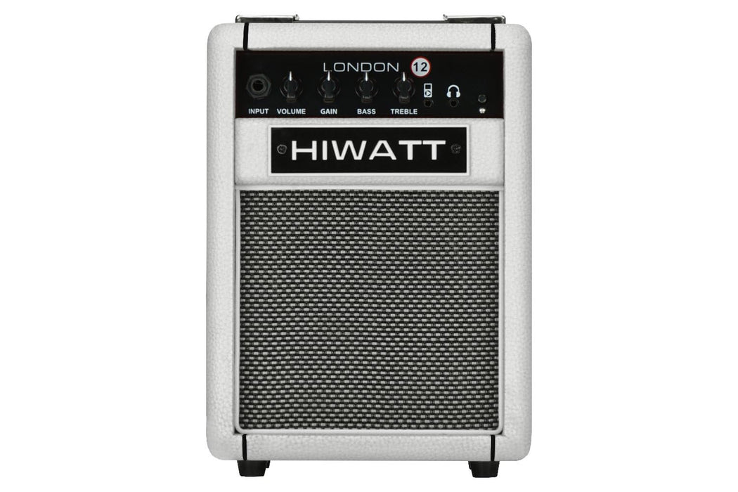 Hiwatt London 12 Watt Combo Practice Amp with Bluetooth, White, 12 Watts, 6.5 Inch Speaker