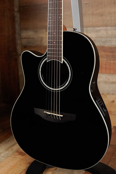 Ovation Celebrity Standard CS24L-5G Mid-depth Left-handed Acoustic-electric Guitar - Black