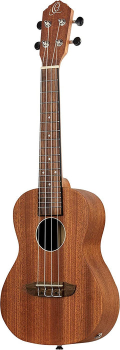 Ortega Guitars, 4-String Timber Series Concert Acoustic-Electric Ukulele w/Bag, Right (RFU11SE)