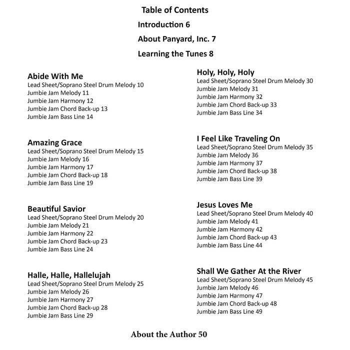 Panyard Jumbie Jam Songs of Faith Song Book