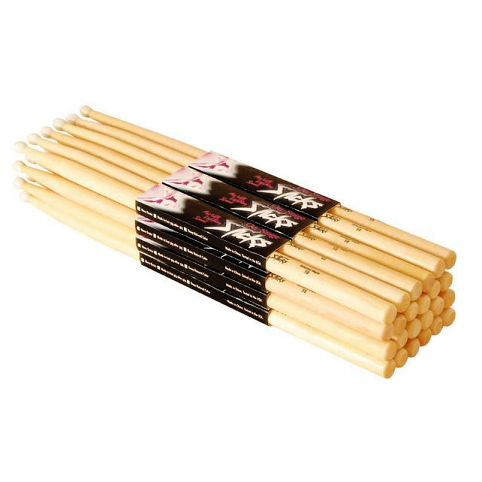 On-Stage Maple 5B Wood Tip Drumsticks - 12 Pairs (HW5B)