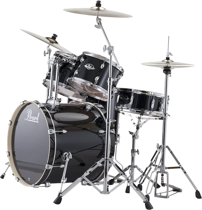 Pearl EXX725/C 5-Piece Export Standard Drum Set with Hardware - Jet Black