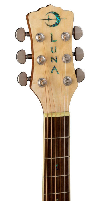 Luna Flora Rose Acoustic-electric Guitar - Gloss Natural Quilted Maple