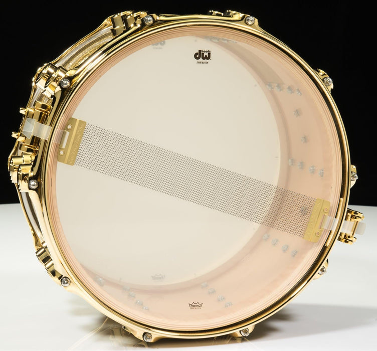 DW Collector's Series Snare Drum - 8 x 14 inch - Gold Glass FinishPly with Gold Hardware