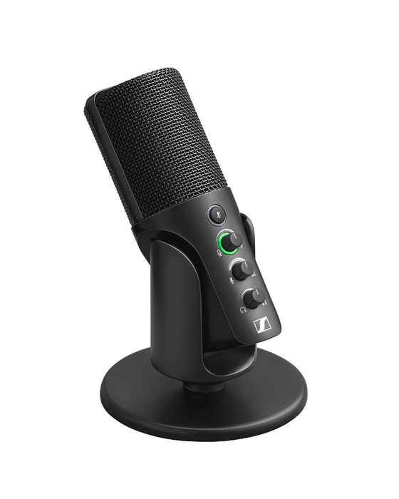 SENNHEISER Professional Profile - USB Cardioid Condenser Microphone & Table Stand, 1.2 m USB-C Cable - Mute Button, Built-in Headphone Jack, Gain, Mix & Volume Control, for PC & Mac,Black