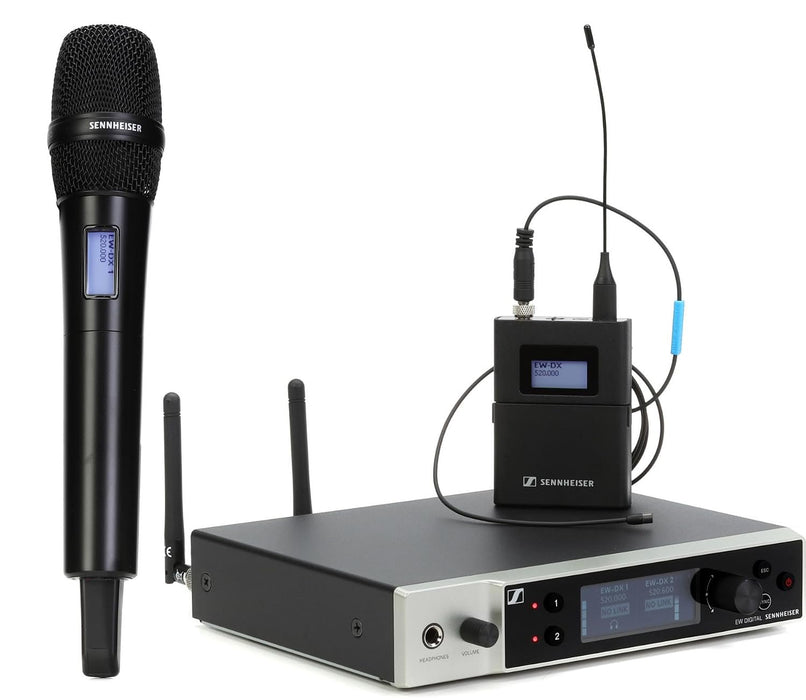 Sennheiser Pro Audio EW-DX MKE 2/835-S Digital Wireless Lavalier & Vocal Combo Set, R1-9:520-607 MHz