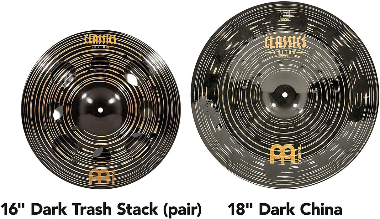 Meinl 18" China Cymbal - Classics Custom Dark - Made in Germany, 2-YEAR WARRANTY (CC18DACH)