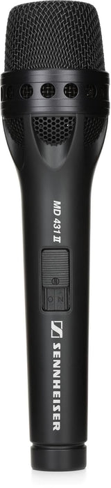 Sennheiser MD431-II Super-Cardioid Handheld Dynamic Microphone,Black