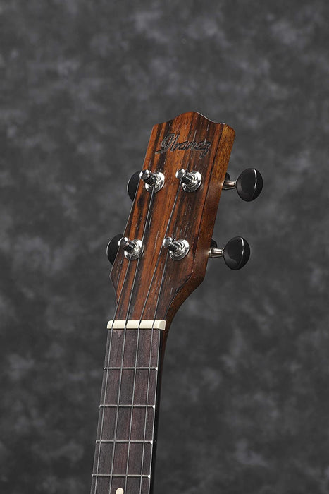 Ibanez UEW13MEE Cutaway Concert Ukulele Macassar Ebony Dark Brown Open Pore