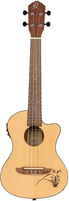 Ortega Guitars 6 String Bonfire Series Guitarlele, Right-Handed, Acoustic, (RGL5)