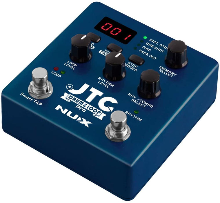 NUX JTC PRO Drum Loop PRO Dual Switch Looper Pedal 6 hours recording time 24-bit and 44.1 kHz sample rate