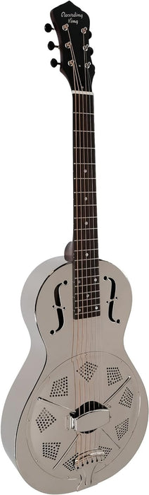 Recording King 6 String Resonator Guitar, Right, Nickel (RM-993)