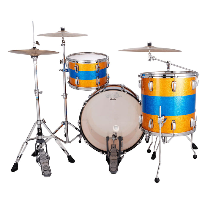 Ludwig Classic Maple Fab 3-piece Shell Pack - Gold/Blue Tri-band