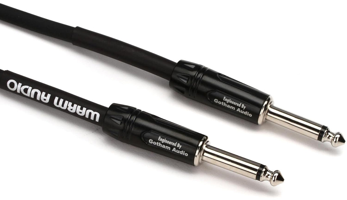 Warm Audio Pro-TS 10' Pro Series Straight Instrument Cable - Black/Silver