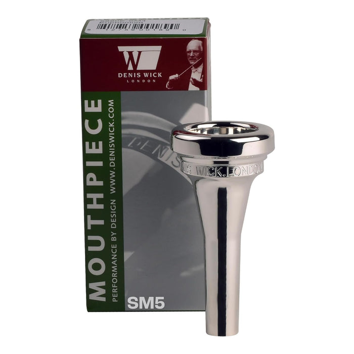 Denis Wick Steven Mead Euphonium Mouthpiece Silver Plated, 5880E-SM5 - Barrel Backbore for Balanced Airflow & Tone - Large Shank Fitting Euphonium Accessories for Easy Articulation 25.7 x 6.6 x 7.3mm