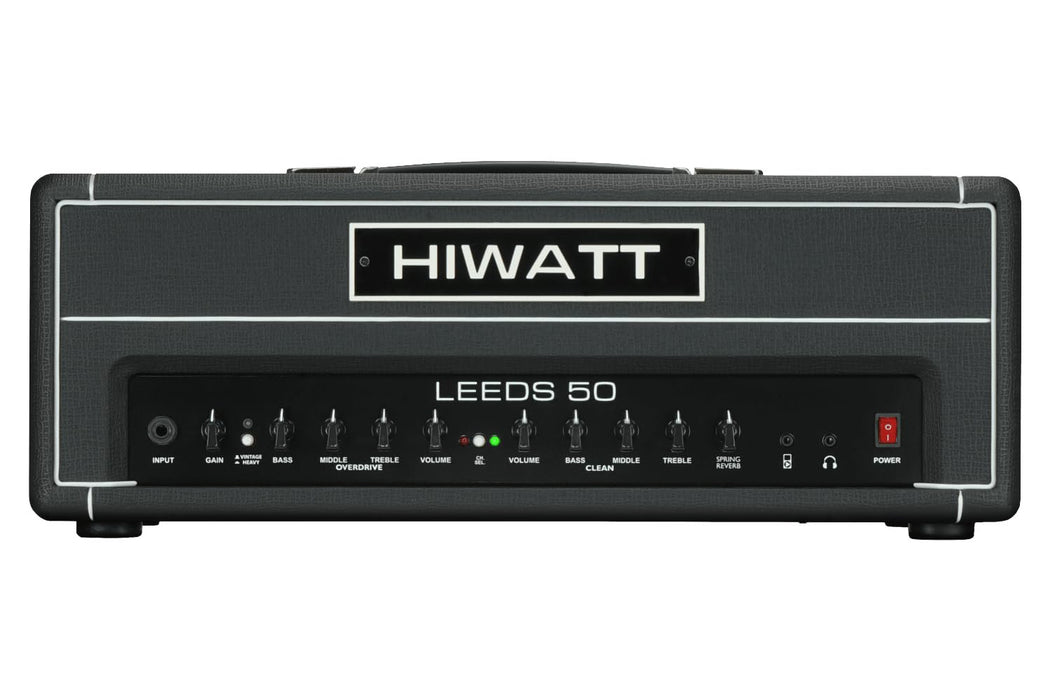 Hiwatt Leeds 50R Head, 50W 2-Channel Guitar Amplifier Head with Spring Reverb