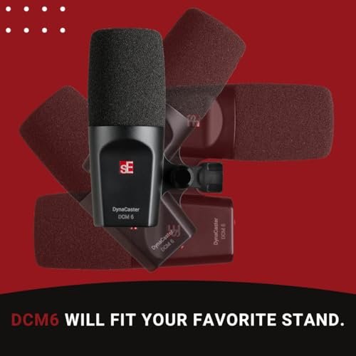 sE Electronics Dynacaster 6 Broadcast Microphone, Black (DCM6-U)