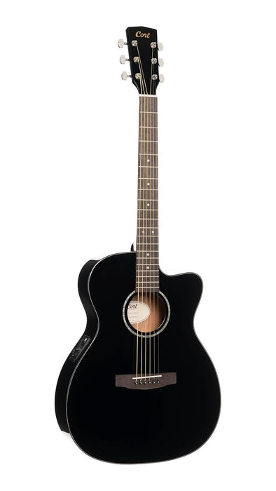 Cort L60CEBK Luce 60 OM Acoustic-Electric Guitar Black Gloss