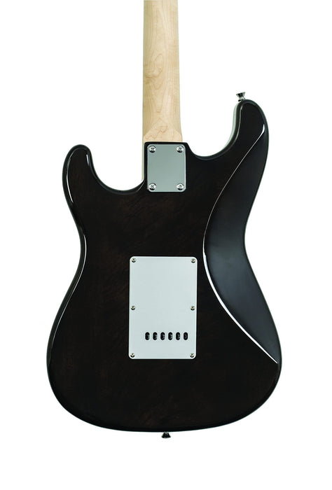 Washburn Sonamaster 6 String Solid-Body Electric Guitar, Right, Transparent Black (SDFTB-U)