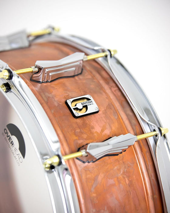 British Drum Co. FB-14-60-SN Firebird Series Copper Over Brass Snare 14" x 6"