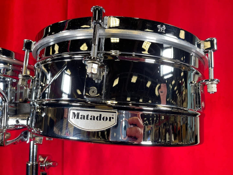 Latin Percussion Matador 14" & 15" Timbales - Chrome (M257)