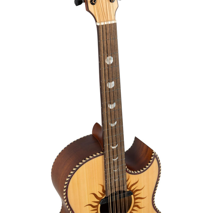 H. Jimenez Laser Designed Cutaway Acoustic-Electric Bajo Quinto w/Case - Satin Natural (LBQ1GXE-MC)