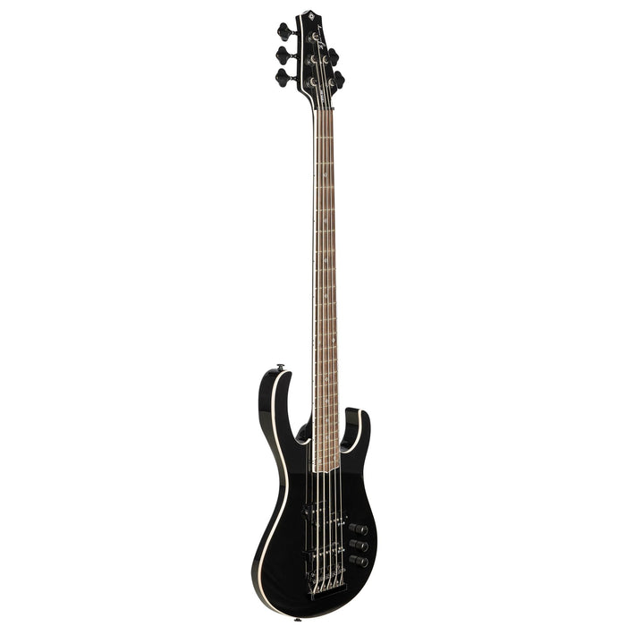 H. Jimenez 5-String Bass Guitar w/Deluxe Padded Gig Bag - Glossy Black (LBS5-BK)