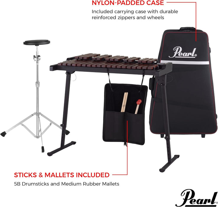 Pearl Student Snare Drum Education Kit with Practice Pad, Backpack Carrying Case, Sticks and Drum Key (SK910)