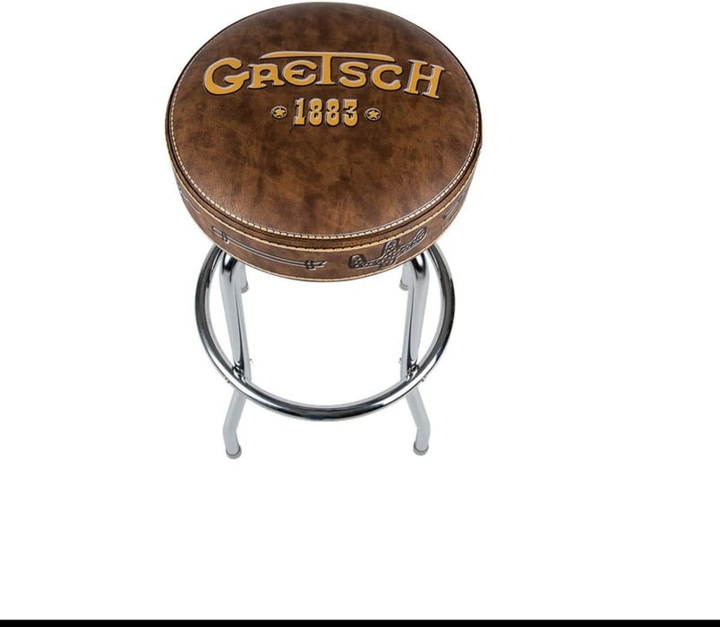 Gretsch® Barstool 1883 Bar Stool with Leather Seat Height 76 cm Brown