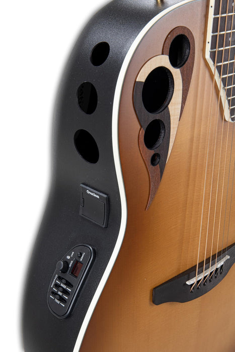 Ovation Celebrity Elite Deluxe Electric Acoustic Guitar Solid Spruce Top (CDX40-PB-G)