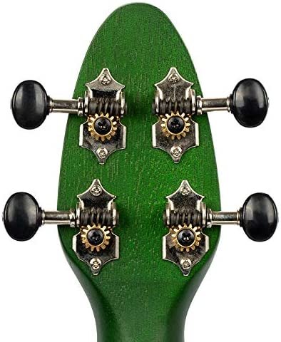 Ortega Guitars, 4-String Keiki Series Sopranino Ukulele with Turtle Etching, Right, Transparent black, (K1-CO)