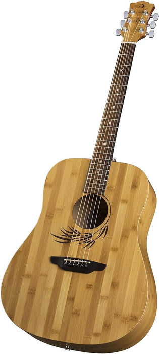 Luna Dreadnought Acoustic Guitar, Woodland Bamboo (WL BAMBOO DREAD)