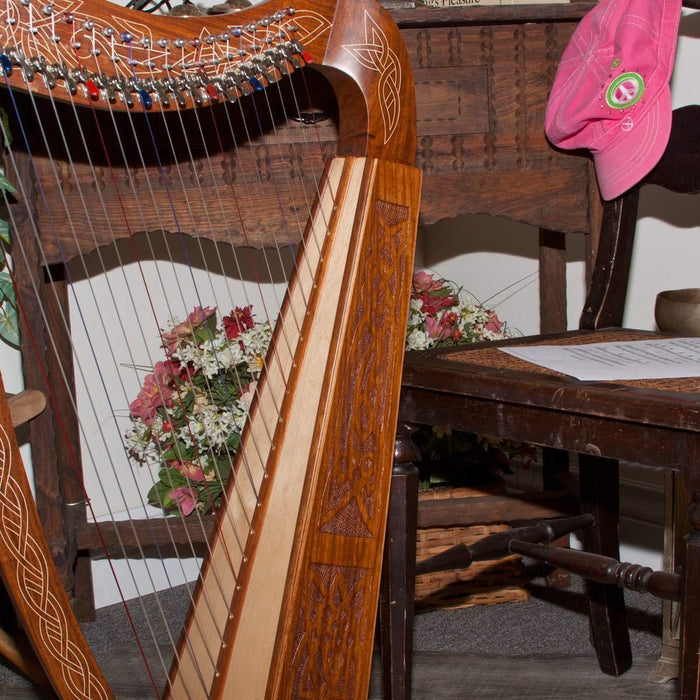 Roosebeck 22-String Heather Harp w/Full Chelby Levers - Knotwork