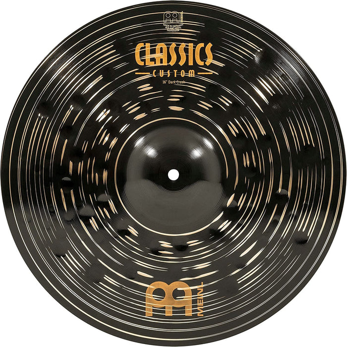 Meinl 16" Crash Cymbal - Classics Custom Dark - Made in Germany, 2-YEAR WARRANTY (CC16DAC)