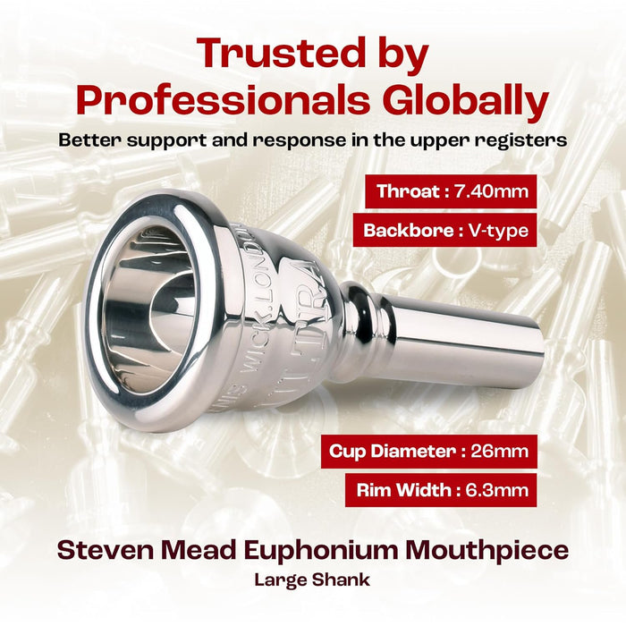 Denis Wick Steven Mead Ultra Euphonium Mouthpiece Silver Plated 5880E-SM3U