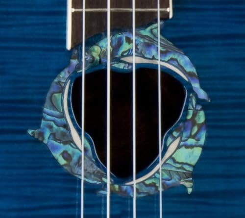 Luna Fauna Series Dolphin Quilted Concert Ukulele