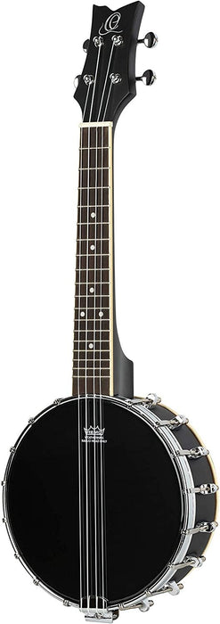 Ortega Guitars, 4-String Banjolele Series Banjo-Ukulele w/Bag, Right (OUBJ100-SBK)