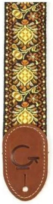 Fender Gretsch G Brand Guitar Strap - Yellow/Brown (922-0060-102)