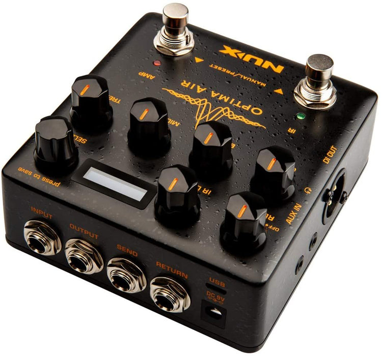 NUX Optima Air Dual-Switch Acoustic Guitar Simulator with a Preamp,IR Loader, Capturing Mode