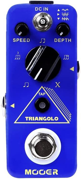 MOOER TRIANGOLO Guitar Micro Tremolo Pedal with 3 Selectable Wave Forms, 5 Different Sub Division Values, Guitar Gigging Effects Pedal