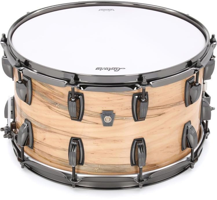 Ludwig Classic Maple Exotic Snare Drum - 8 inches x 14 inches, Natural Ambrosia Maple