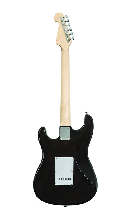 Washburn Sonamaster 6 String Solid-Body Electric Guitar, Right, Transparent Black (SDFTB-U)