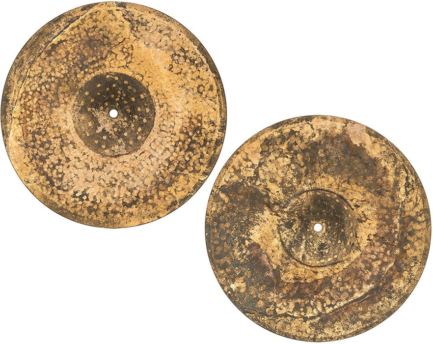 Meinl Cymbals Byzance 14" Dual Hihats, Pair — MADE IN TURKEY — Hand Hammered B20 Bronze, 2-YEAR WARRANTY, B14DUH