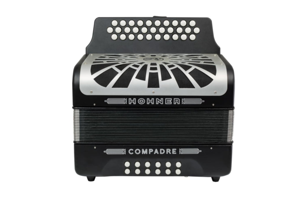 Hohner Compadre Diatonic Accordion - Keys of GCF (SOL) - Black