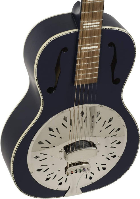 Recording King 6 String Resonator Guitar, Right, Wabash Blue (RPH-R2-MBL)